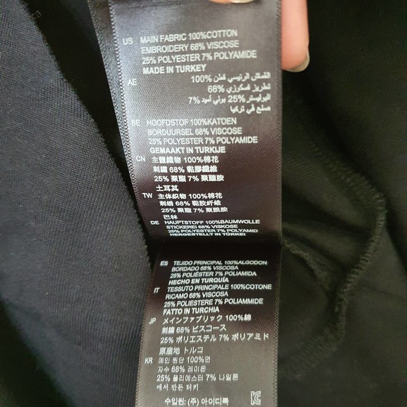 Sandro Paris Selena Embroidered Ruffle Asymmetric Peplum Top Women's Size S/M - Picture 7 of 8